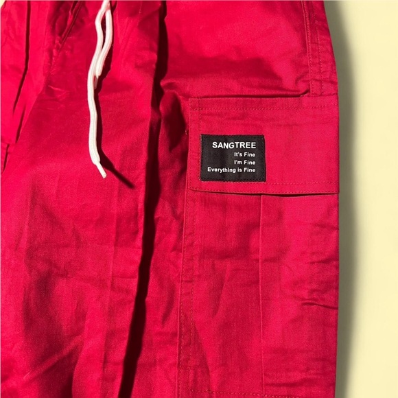 NWT Sangtree Red Jogger Pants Size M - Picture 6 of 7